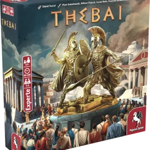Vorderseite der Box Thebai – strategisches Eurospiel in Theben