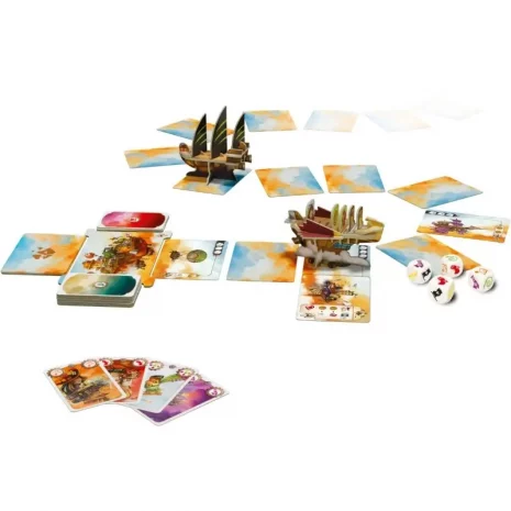 celestia-duo-inhalt-webp Komponenten von Celestia Duo: Ausrüstungskarten, Zwischenstoppkarten, Ressourcenmarker