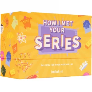 Vorderseite der Box „How I Met Your Series“ – Quizspiel für Serienfans