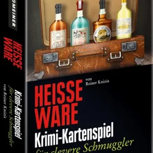 Vorderseite der Box „Heiße Ware“ – Krimi Kartenspiel