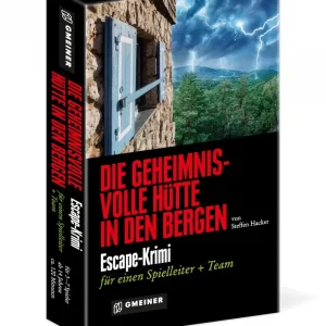 Vorderseite der Box “Die geheimnisvolle Hütte in den Bergen” – Escape-Krimi