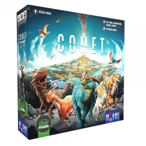 Vorderseite der Box Comet – strategisches Engine-Builder Spiel mit Tierthema