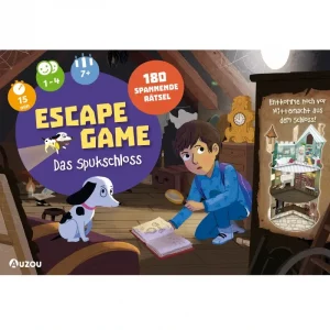 Vorderseite der Box „Escape Game – Das Spukschloss“ mit Schloss-Motiv