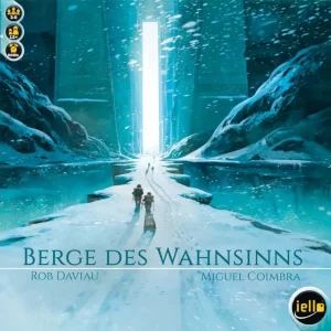 Vorderseite der Box „Berge des Wahnsinns“ – kooperatives Lovecraft-Abenteuerspiel