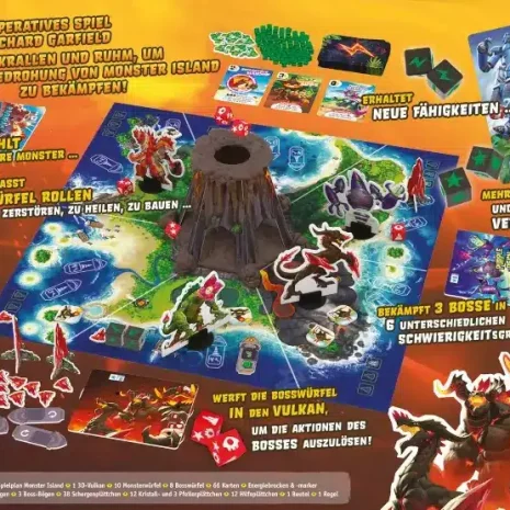 king-of-monster-island-verpackung-rueckseite-webp Rückseite mit Infos zum kooperativen Bosskampf, Spielerzahl und Spieldauer