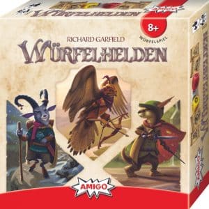 Würfelhelden Würfelspiel Verpackung Vorderseite Amigo Spielgetuschel