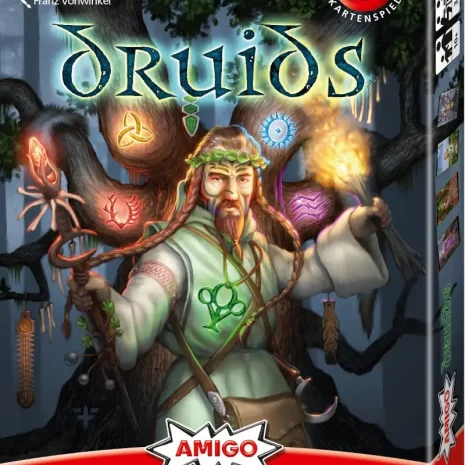 Vorderseite der Box „Druids“ – Stichspiel aus der Wizard-Reihe von AMIGO.