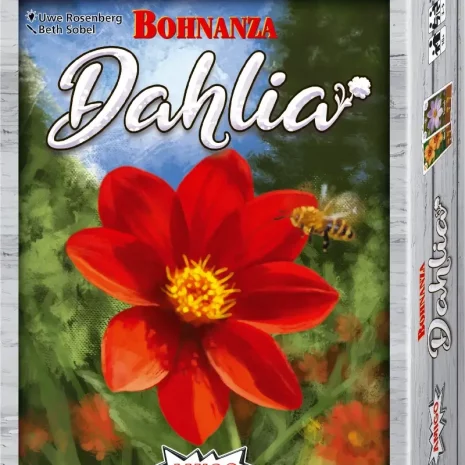 Vorderseite der Box „Bohnanza: Dahlia“ – eigenständiges AMIGO-Kartenspiel