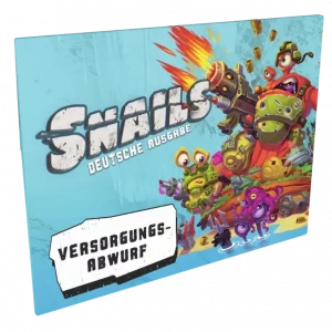 Vorderseite der Box „Snails: Versorgungsabwurf“ – Mini-Erweiterung