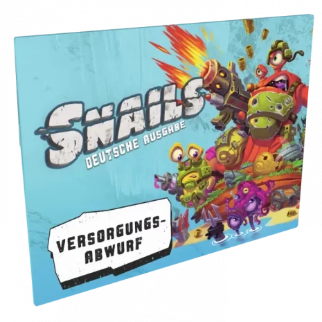 Vorderseite der Box „Snails: Versorgungsabwurf“ – Mini-Erweiterung