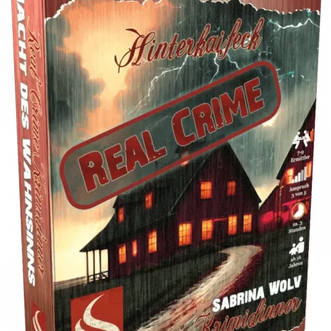 Vorderseite der Box „Real Crime Dinner: Die Nacht des Wahnsinns“
