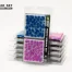 Vorderseite der Packung Gamers Grass Mystic Nebulae Set mit violett-blauen Alien-Grasbüscheln