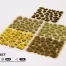 Nahaufnahme der gemischten grünen, braunen und gelben Grasbüschel Gamers Grass Highland Tuft Set auf Dioramen
