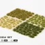 Nahaufnahme der hellgrünen, lebendigen Grasbüschel Gamers Grass Green Meadow Set auf Dioramen und Bases