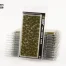 Vorderseite der Packung Gamers Grass Dry Green 2 mm mit kurzen blassgrünen Grasbüscheln