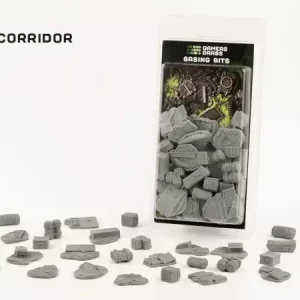 Vorderseite der Packung Gamers Grass Basing Bits Spaceship Corridor mit Sci-Fi-Trümmerteilen