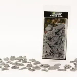 Vorderseite der Packung Gamers Grass Basing Bits Rocks mit naturgetreuen Felsstücken
