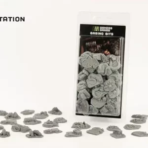 Vorderseite der Packung Gamers Grass Basing Bits Alien Infestation mit organischen Alien-Strukturen