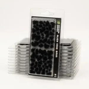 Vorderseite Gamers Grass Alien Void 6 mm mit tiefschwarzen Tufts für düstere Dioramen