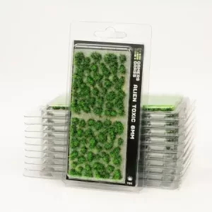 Vorderseite Gamers Grass Alien Toxic 6 mm mit leuchtend giftgrünen Tufts aus der Alien-Serie