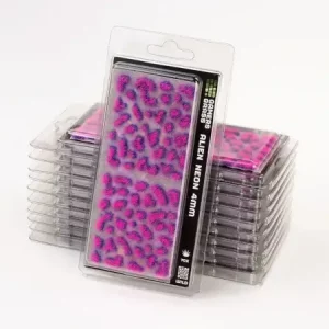 Vorderseite Gamers Grass Alien Neon 4 mm mit blau-pinken Tufts aus der Alien-Serie