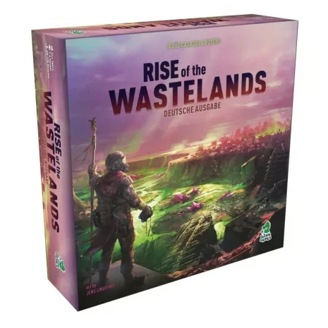 rise-of-the-wastelands-verpackung-vorderseite-webp Vorderseite der Box „Rise of the Wastelands“ – postapokalyptisches Strategielandspiel von Elznir Games