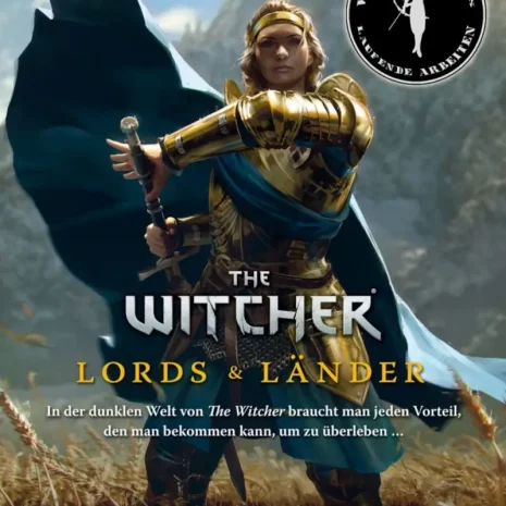 the-witcher-lords-und-laender-vorderseite-webp Vorderseite der Erweiterung „The Witcher: Lords & Länder“ mit Spielleiterschirm und Covermotiv