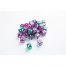 Inhalt Gamegenic Galaxy Series Aurora D6 Würfelset – 36 Acrylwürfel 12 mm mit Farbverlauf Blau-Rosa und Glitzerpartikeln