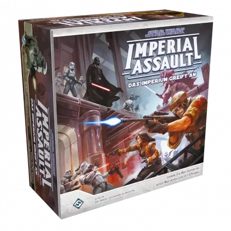 Vorderseite der Box „Star Wars: Imperial Assault“ – Miniaturenspiel im Star Wars-Universum