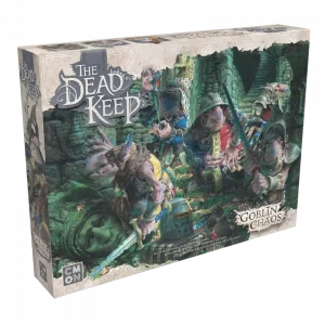 Vorderseite der Box „The Dead Keep – Goblin Chaos Deluxe Erweiterung“ mit Goblin-Miniaturen