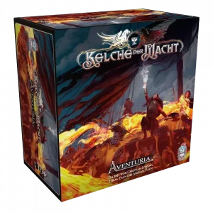 Vorderseite der Box Aventuria: Kelche der Macht – Kampagnenabenteuer