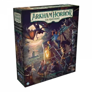 Vorderseite der Neuauflage „Arkham Horror: Das Kartenspiel“ – Grundspiel 2026