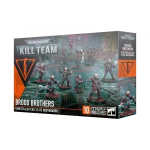 Vorderseite der Box „Kill Team – Rottenbrüder“ mit Genestealer-Cults-Miniaturen