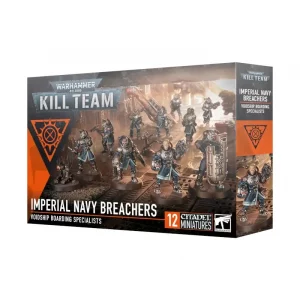 Vorderseite der Box „Kill Team – Entertruppen der imperialen Kriegsflotte“ mit Entertrupp-Miniaturen