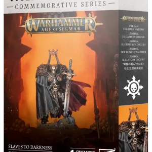 Vorderseite der Miniaturbox „Urkhan, der Finsterwächter“ für Age of Sigmar