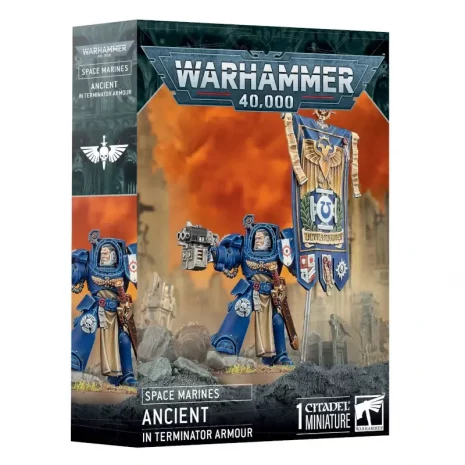 space-marines-ancient-terminator-vorderseite-webp Vorderseite der Box Space Marines Ancient in Terminator Armour