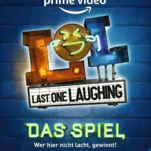 Vorderseite der Box „Last One Laughing – Das Spiel“ von Ravensburger – lustiges Partyspiel zur Comedy-Show