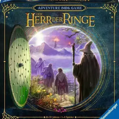 herr-der-ringe-adventure-book-game-verpackung-vorderseite-webp Vorderseite der Box „Der Herr der Ringe: Adventure Book Game“ von Ravensburger – kooperatives Brettspiel
